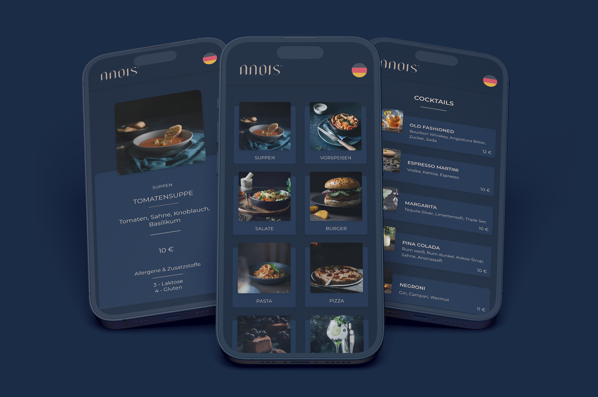 Digitale Speisekarte in Ihrem Wunschdesign