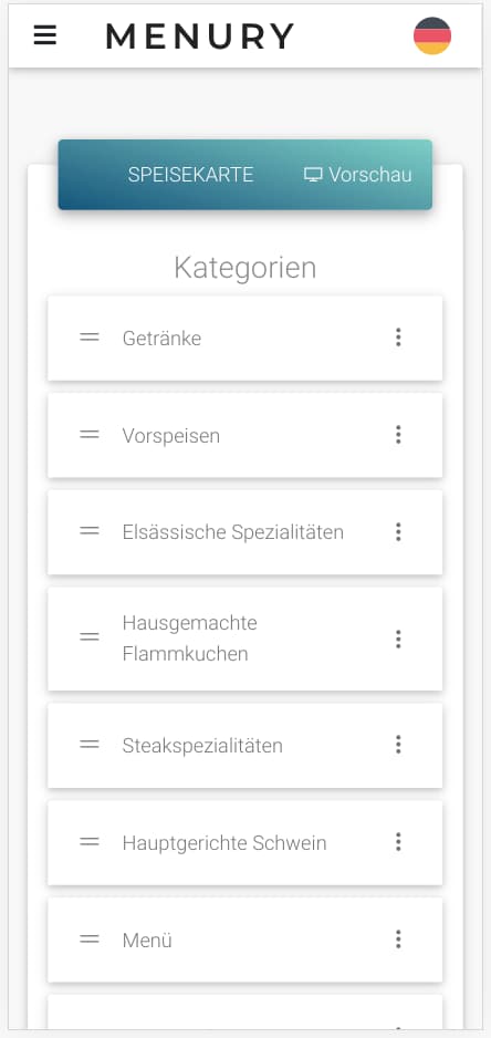 Speisekarte online erstellen